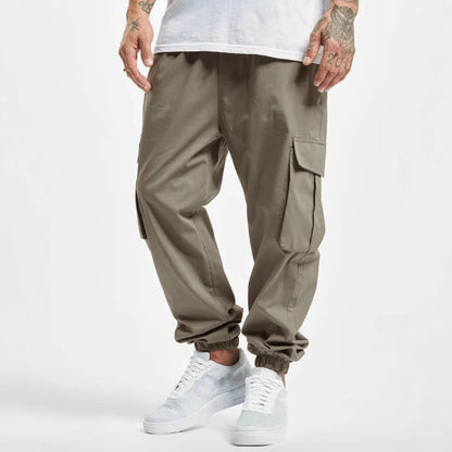 Pantalon Cargo Homme Grande Taille | Style Européen Décontracté | Taille Élastique & Cordon | Multi-poches | Léger & Confortable - BLACKBEARD OUTDOOR INDUSTRIES