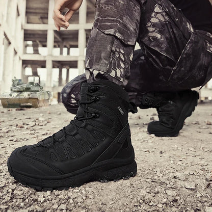 Bottes Tactiques pour Homme – Hautes, Lacées, Militaires, de Randonnée, en Cuir PU, Imperméables, Taille Plus, Unisexes, pour Escalade et Travail - BLACKBEARD OUTDOOR INDUSTRIES