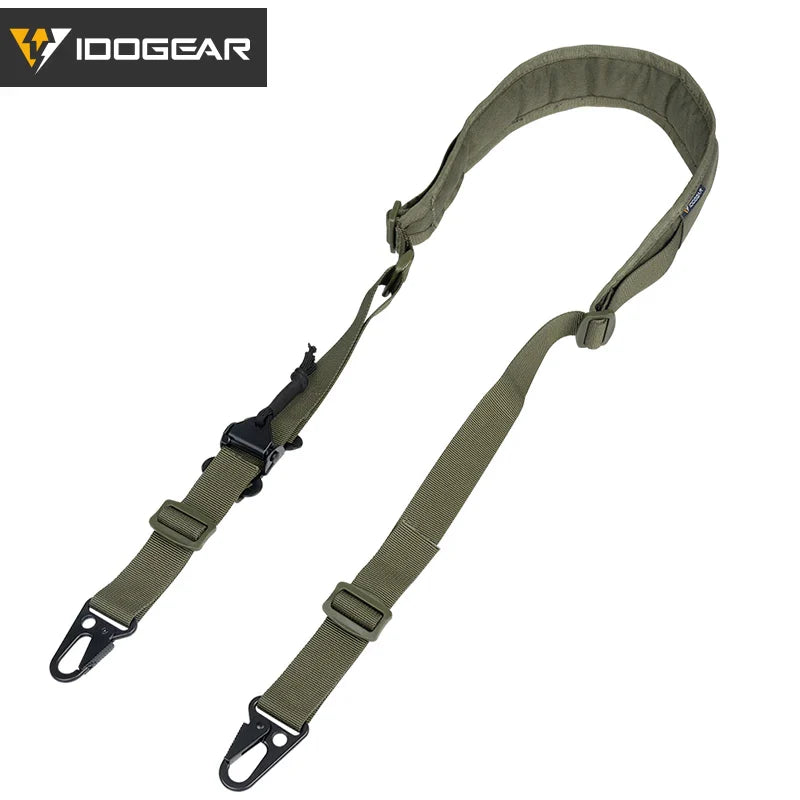 Sangle Tactique IDOGEAR – Modèle Slingster 2 Points – Ajustement Rapide – Coloris Ranger Green - BLACKBEARD OUTDOOR INDUSTRIES