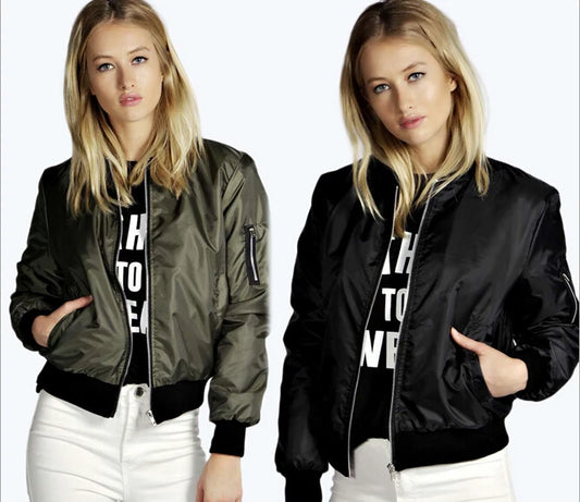 Veste Courte Femme Style Vintage | Bomber Slim à Fermeture Zippée | Col Rond | Automne / Hiver - BLACKBEARD OUTDOOR INDUSTRIES