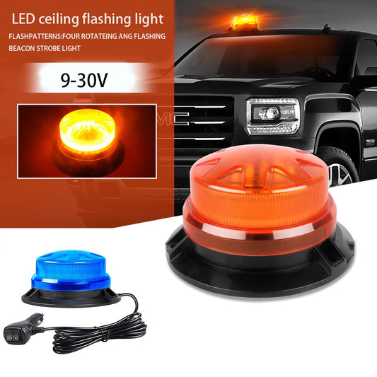 LED Feu Stroboscopique d'Urgence avec Base Magnétique - Lumière de Signalisation de Toit de Voiture (12V/24V) BLACKBEARD OUTDOOR INDUSTRIES