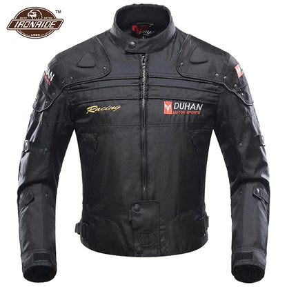 DUHAN Ensemble Moto Homme – Veste et Pantalon Moto Hiver Résistant au Vent et à l'Usure, avec Protections Corps - BLACKBEARD OUTDOOR INDUSTRIES
