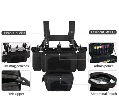 YAKEDA Tactical Mini Chest Rig – Laser Cut MOLLE Ma boutique