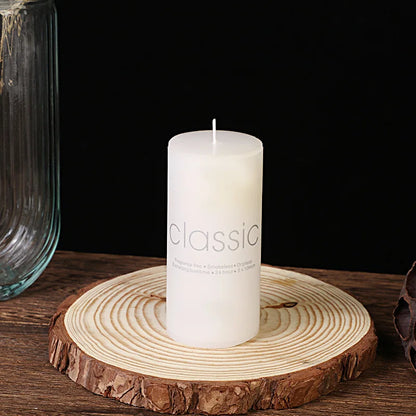 Bougie Cylindrique Classique Ivoire – Décoration de Mariage Romantique et Fournitures pour Hôtels – Bougie Sans Fumée et Sans odeur - BLACKBEARD OUTDOOR INDUSTRIES