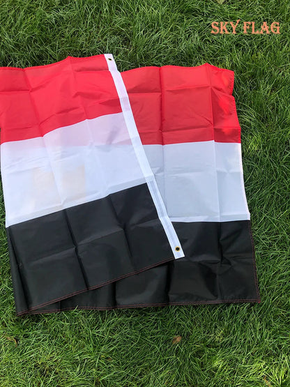 Drapeau National de l'Égypte - 90x150 cm - Imprimé Double Face - Polyester de Haute Qualité - Drapeau Suspendu pour Décoration BLACKBEARD OUTDOOR INDUSTRIES