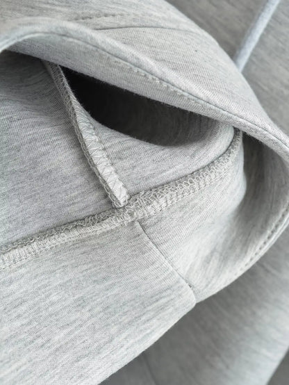 Veste à Capuche Grise femme - Manteau à Manches Longues avec Poches Spacieuses et Fermeture Éclair - Veste Décontractée et Légère pour Femme - BLACKBEARD OUTDOOR INDUSTRIES