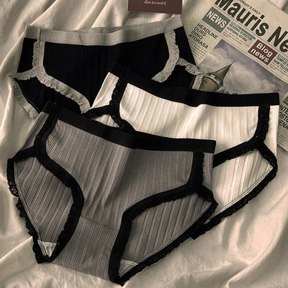 Lot de 3 Culottes en Coton de Style Sport – Sous-vêtements Féminins, Confortables, Respirants, Taille Moyenne, Lingerie Sexy et Taille Plus - BLACKBEARD OUTDOOR INDUSTRIES
