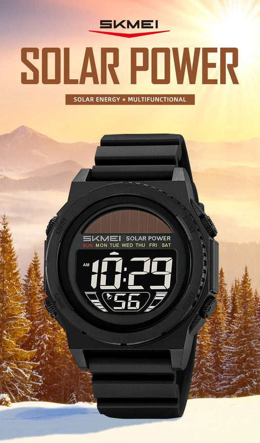 Montre Digitale Sportive Homme SKMEI 2358 – Énergie Solaire, Étanche 5Bar, Chronographe - BLACKBEARD OUTDOOR INDUSTRIES