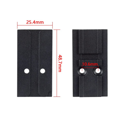 Lunette de visée tactique P-2 Red Dot 3,5 MOA avec montage haut 1,54" et fixation rail 20 mm — Pour pistolet Glock 17 MOS et carabine airsoft - BLACKBEARD OUTDOOR INDUSTRIES