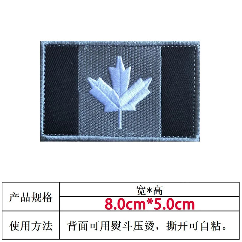 Patch Drapeau Canada – Brodé avec Velcro ou à Coudre - BLACKBEARD OUTDOOR INDUSTRIES