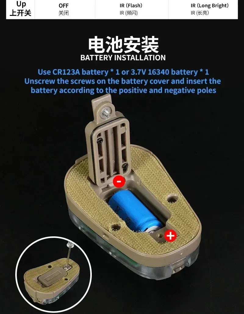 Tactical HEL STAR 6 GEN3 Airsoft Waterproof Helmet Light Blue Green Red IR Strobe Outdoor Survival Safety Signal LED Flash LAMP Ma boutique