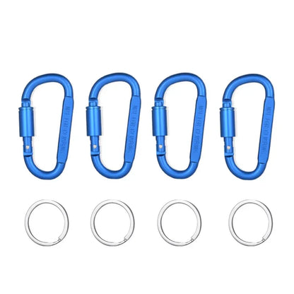Set de 4 Mousquetons en Aluminium Alliage – Clip Porte-Clés Camping & Survie EDC - BLACKBEARD OUTDOOR INDUSTRIES