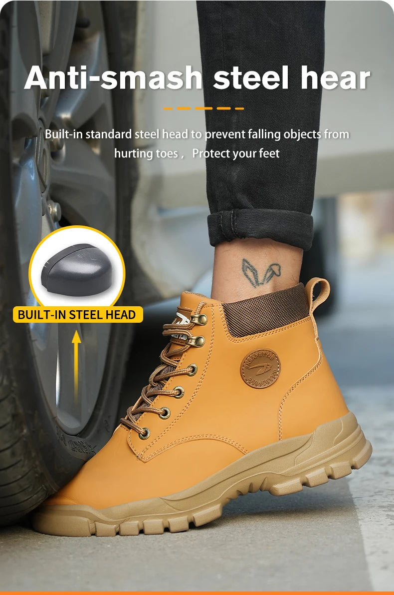 Chaussures de Sécurité Homme et Femme - Sneakers Anti-écrasement avec Embout Métallique, Bottes de Travail Indestructibles pour Construction - BLACKBEARD OUTDOOR INDUSTRIES