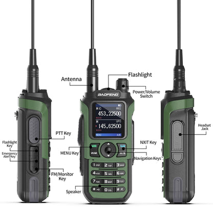Lot de 2 Talkie-Walkies Baofeng UV-21 Pro V2 – Multi-bande, 999 Canaux, USB-C, Écran Couleur - BLACKBEARD OUTDOOR INDUSTRIES