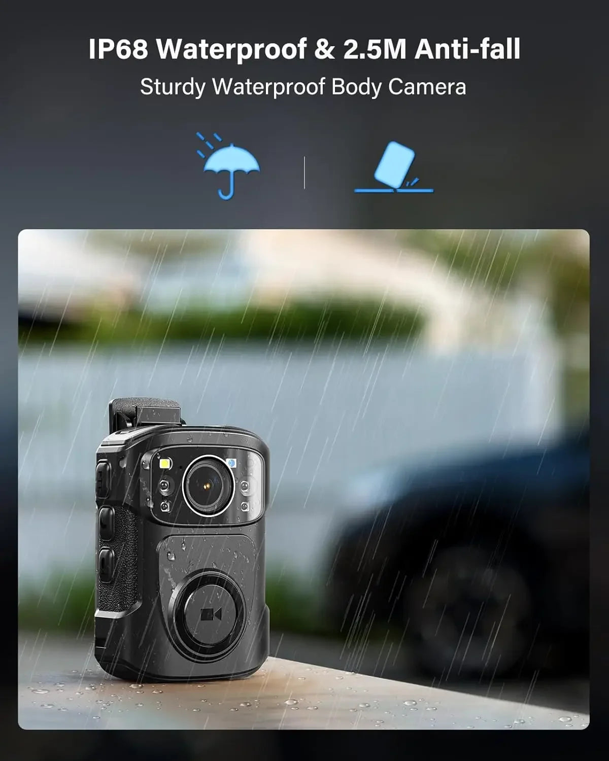 BOBLOV B4K5 4K Body Camera IP68 GPS Ma boutique