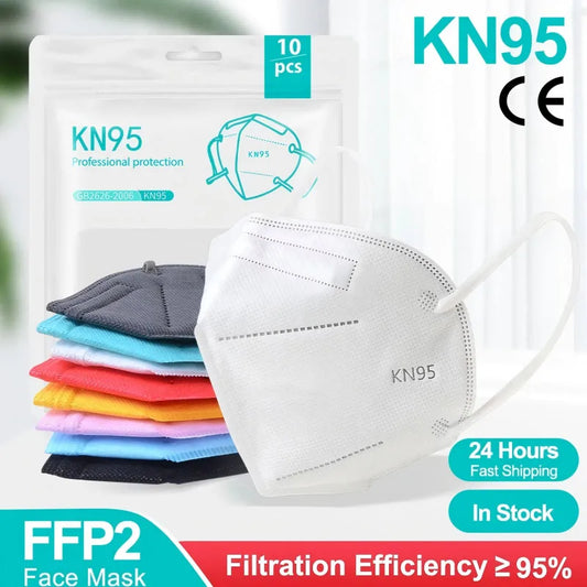 Masques FFP2 KN95 - 10 à 200 Pièces - Homologuées avec 5 Couches - BLACKBEARD OUTDOOR INDUSTRIES