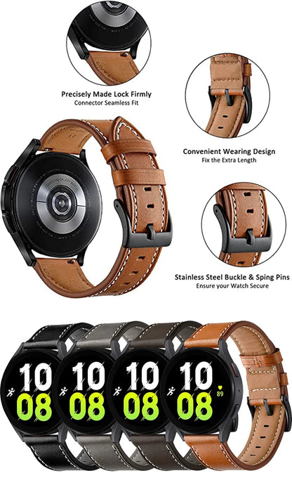 Bracelet en Cuir et Silicone 20mm/22mm pour Montres Huawei, Amazfit et Samsung Galaxy Watch BLACKBEARD OUTDOOR INDUSTRIES