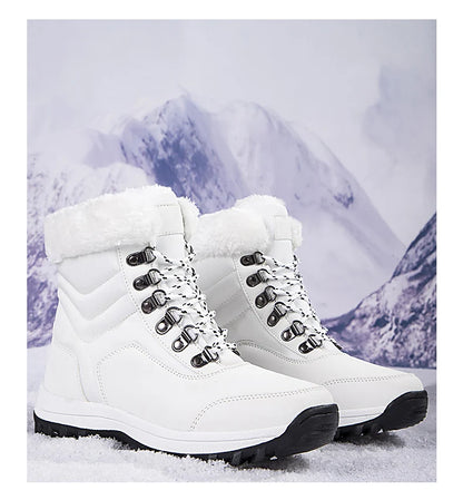 Bottes de Neige Femme Hiver 2024 – Sneakers Chaudes à Fourrure, Semelle Épaisse, Imperméables – Bottines Mi-mollet Outdoor - BLACKBEARD OUTDOOR INDUSTRIES