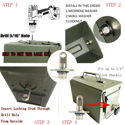 Kit de Verrouillage pour Boîte à Munitions 50 Cal – Accessoires de Coffre Secret Sécurisé en Acier | Aolamegs - BLACKBEARD OUTDOOR INDUSTRIES