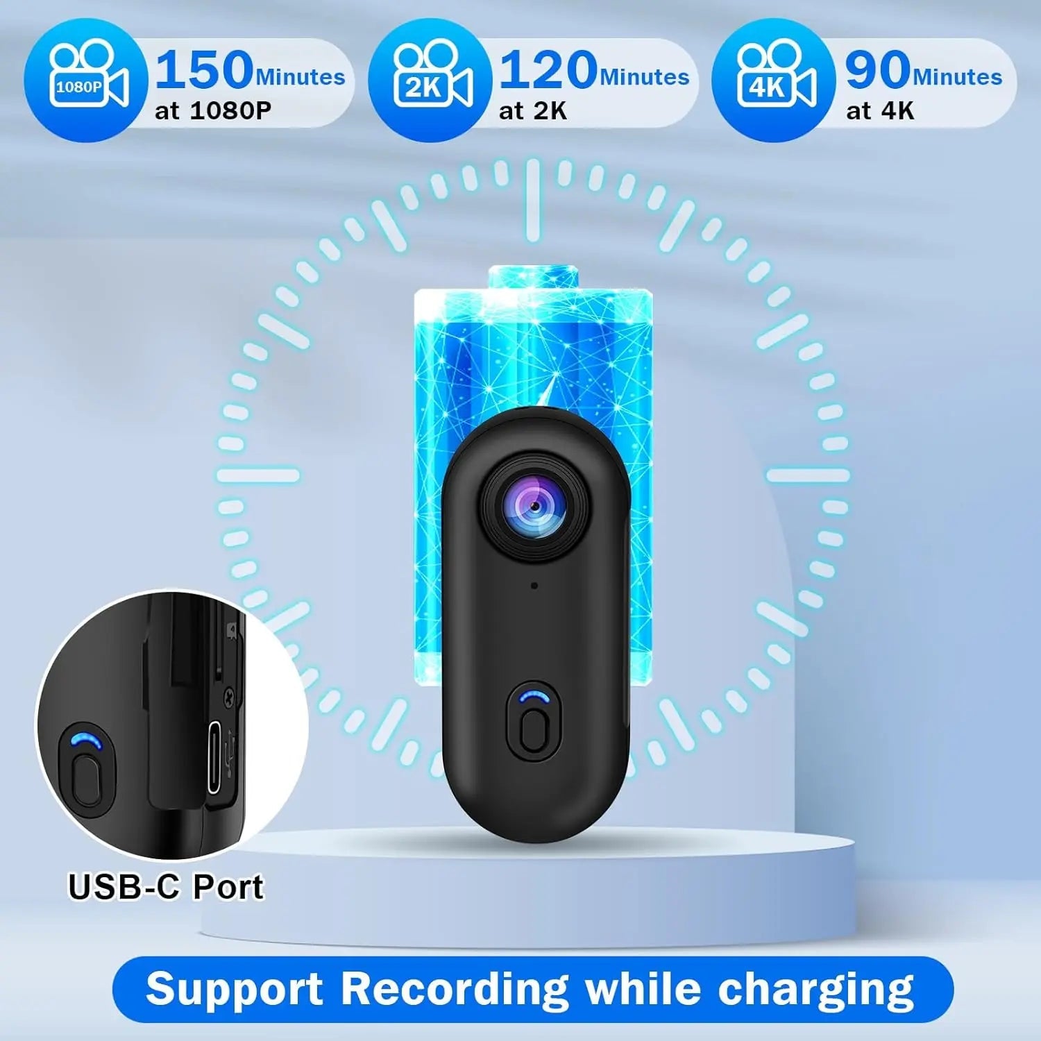4K Bodycam  d’action 4K ultra-compacte Ma boutique