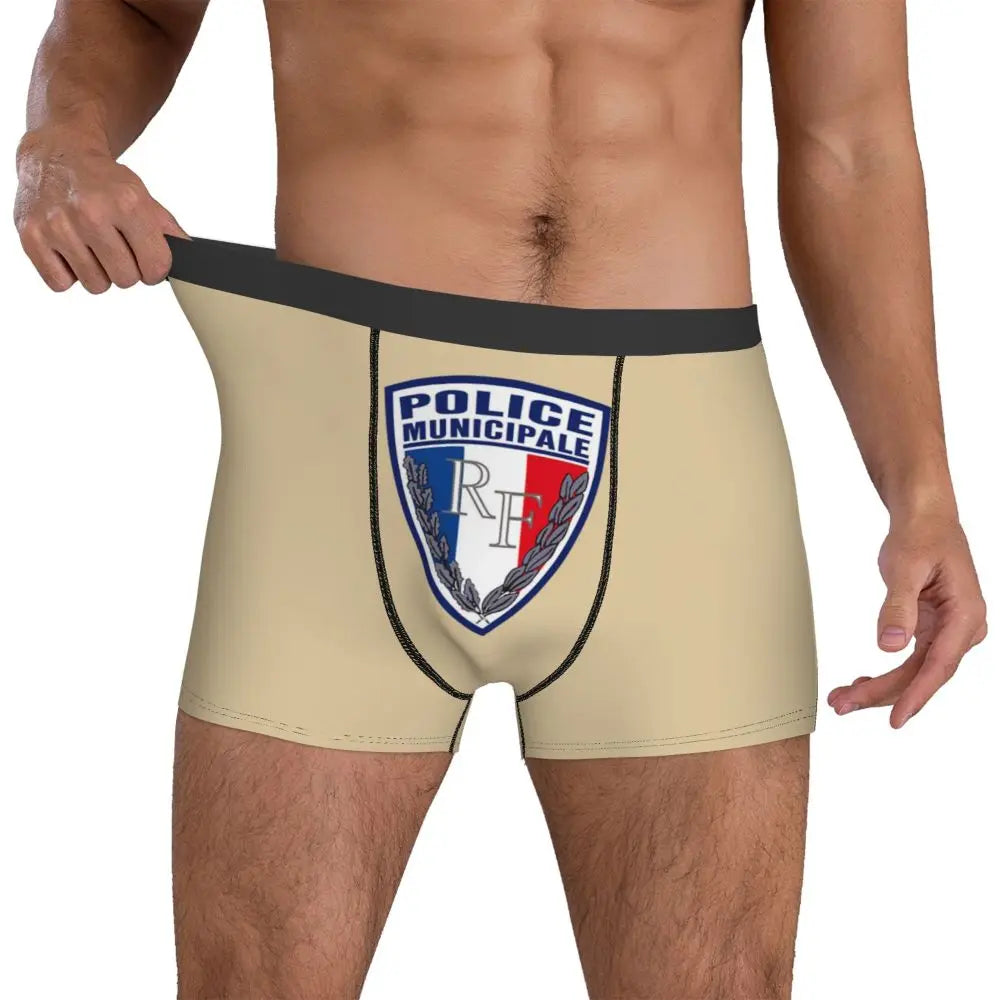 Boxer Homme Insigne Police Municipale – Sous-vêtement Original et Confortable - BLACKBEARD OUTDOOR INDUSTRIES