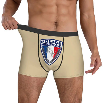 Boxer Homme Insigne Police Municipale – Sous-vêtement Original et Confortable - BLACKBEARD OUTDOOR INDUSTRIES