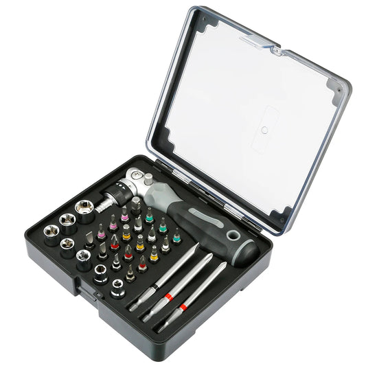 Coffret Tournevis Cliquet Multidirectionnel 30–49 pièces – Acier Vanadium Magnétique - BLACKBEARD OUTDOOR INDUSTRIES
