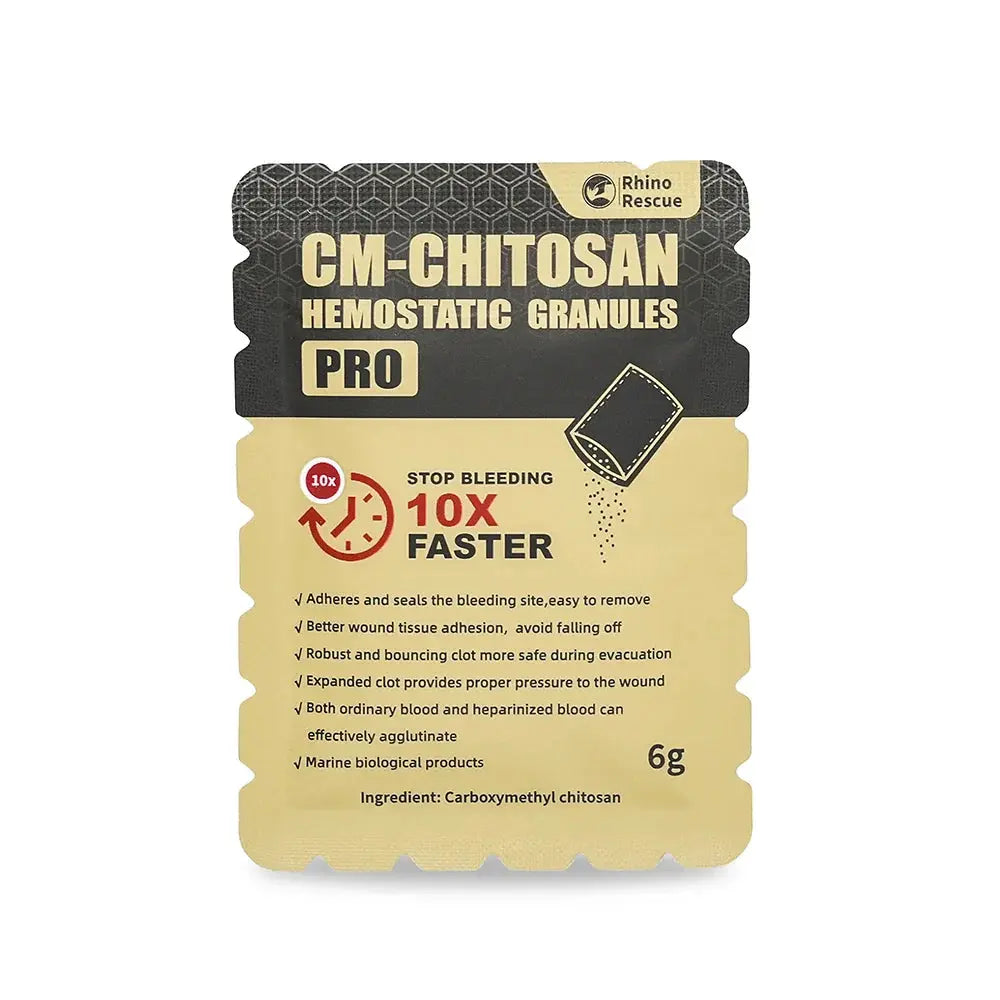 Poudre Hémostatique Granulée au Chitosane – RHINO RESCUE – 6g / 15g – Contrôle Rapide des Saignements Ma boutique