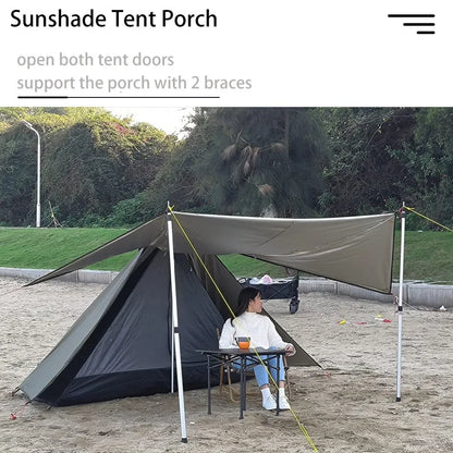 Tente Hot Tent Tipi 1 Personne – Avec Fenêtre pour Cheminée | Double Paroi | 3 Saisons | Bushcraft / Camping Solo - BLACKBEARD OUTDOOR INDUSTRIES