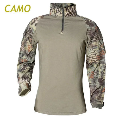 🪖 Chemise de Combat Camouflage Homme – TOMITANY Airsoft | Paintball | Randonnée | Tactique | Manches longues - BLACKBEARD OUTDOOR INDUSTRIES