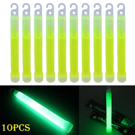 Lot de 10 Bâtons Lumineux Fluorescents avec Crochet – 6 pouces (15 cm) - BLACKBEARD OUTDOOR INDUSTRIES