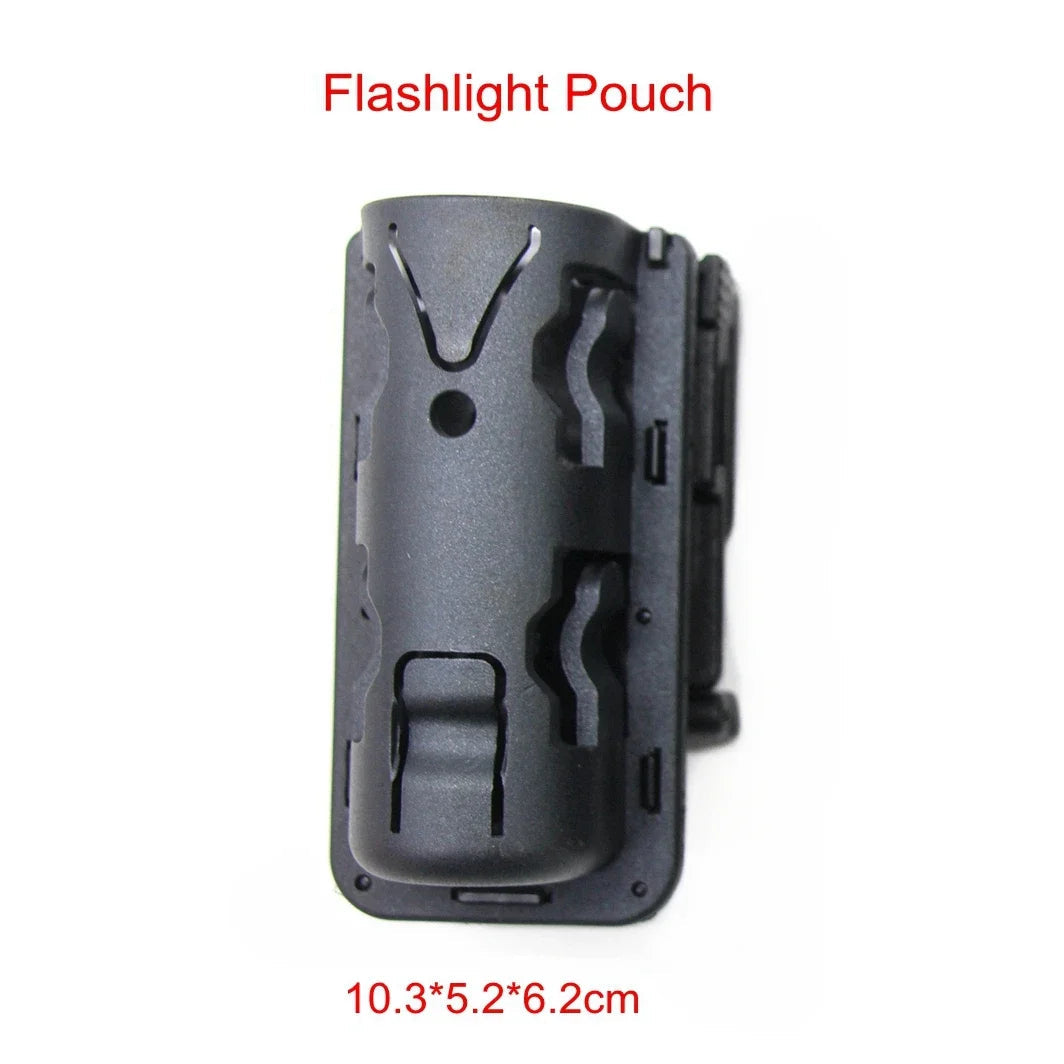 Étui de Lampe Tactique avec Poche, Support MOLLE et Clip de Ceinture – Accessoires de Chasse et Kits de Survie BLACKBEARD OUTDOOR INDUSTRIES