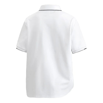 T-Shirt Homme Grande Taille 7XL–8XL | Élégance Casual Été – Col Chemise, Manches Courtes, Coton Ultra Doux Ma boutique