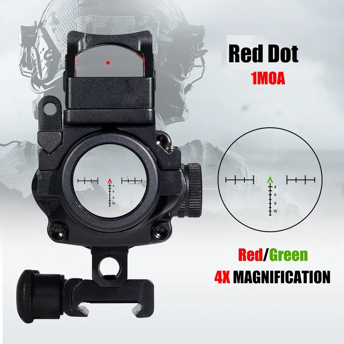 Lunette de Visée 4x32 Red Dot avec Fibre Optique - BLACKBEARD OUTDOOR INDUSTRIES