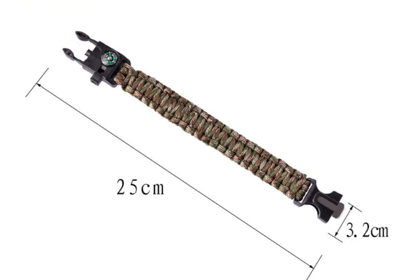 Bracelet de Survie Multi-fonction en Paracorde 4 mm – Équipement Militaire d'Urgence - BLACKBEARD OUTDOOR INDUSTRIES