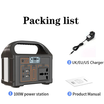 JSDsolar Power Station 100W – Générateur Solaire Portable avec Batterie LiFePO₄ 76.8Wh - BLACKBEARD OUTDOOR INDUSTRIES