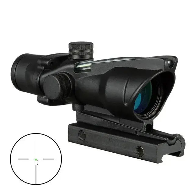 Lunette de Tir 4x32 avec Point Rouge Vert – Optique à Fibre Réelle, Réticule Gravé et Illuminé Ma boutique