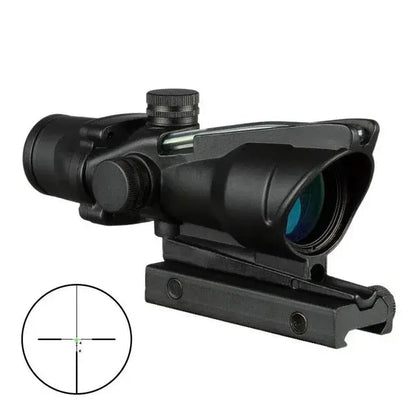 Lunette de Tir 4x32 avec Point Rouge Vert – Optique à Fibre Réelle, Réticule Gravé et Illuminé Ma boutique