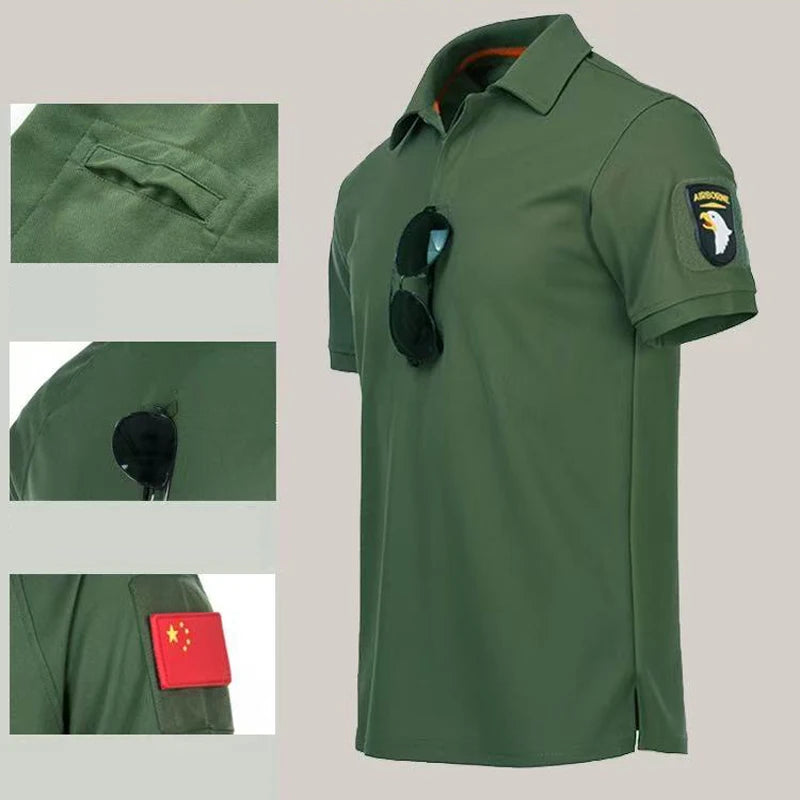 Polo Tactique Homme – T-shirt Respirant, Séchage Rapide, Idéal pour l'Été, Randonnée, Escalade et Loisirs en Plein Air - BLACKBEARD OUTDOOR INDUSTRIES