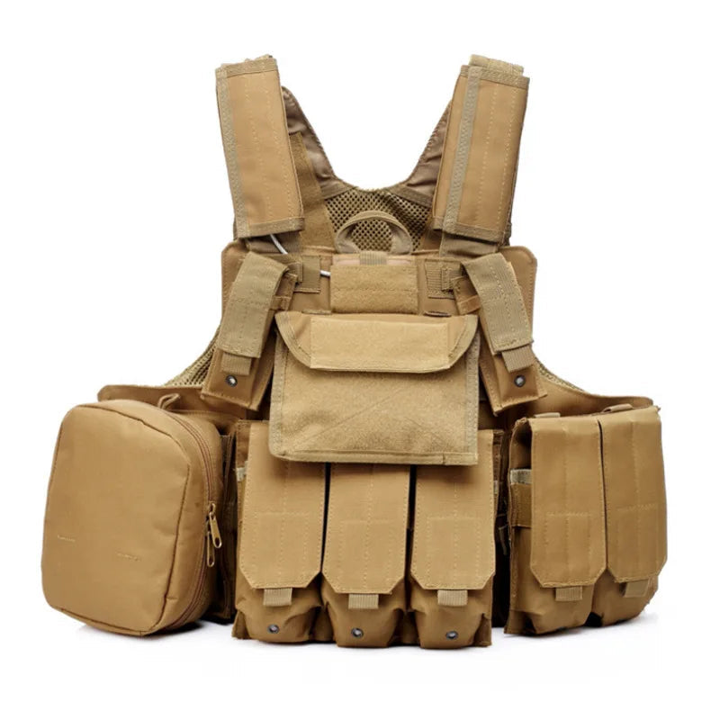 Gilet Tactique Airsoft Molle - Gilet de Combat Assaut pour Paintball, Chasse et Activités Extérieures BLACKBEARD OUTDOOR INDUSTRIES
