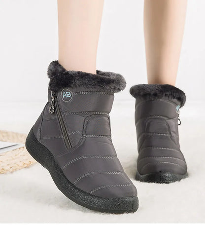 Bottines Hiver Femme Fourrées & Imperméables – Chaussures Chaudes à Talon Plat – Style Élégant & Confort – Neige / Froid - BLACKBEARD OUTDOOR INDUSTRIES