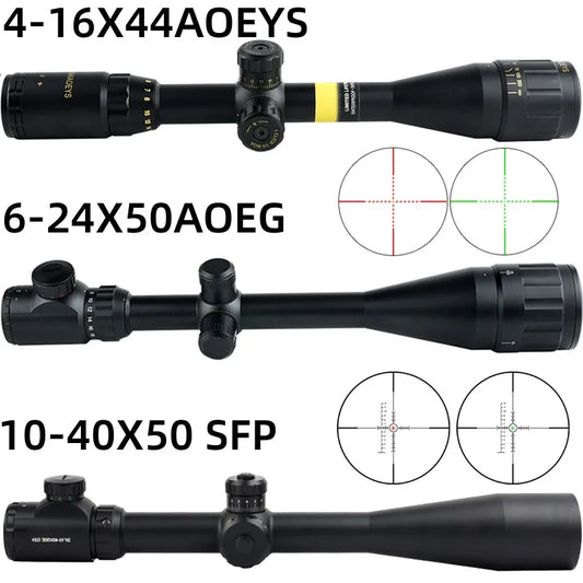 Lunette de Visée Tactique SFP 4-16X44 / 6-24X50 / 10-40X50 avec Réticule Illuminé Rouge & Vert, Réglage Parallaxe - BLACKBEARD OUTDOOR INDUSTRIES