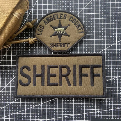 Insigne d'Identification sheriff US – Patch Brodé SHERIFF Tactique à Fixation Velcro - BLACKBEARD OUTDOOR INDUSTRIES