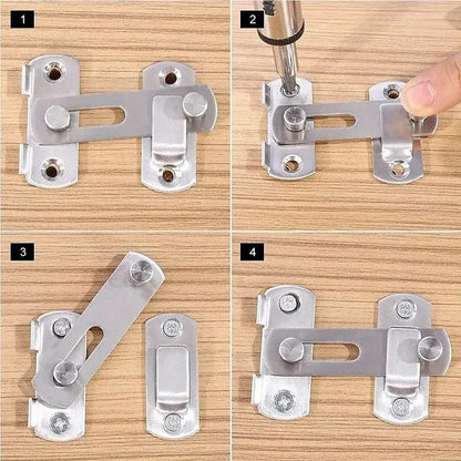 Loquet de Porte Coulissante en Acier Inoxydable – Matériau Durable pour Portes, Portails, Fenêtres et Placards - BLACKBEARD OUTDOOR INDUSTRIES