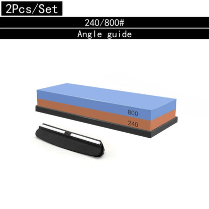 Pierre à Aiguiser Professionnelle 3-en-1 - Double Face avec Support en Bambou et Guide d’Angle - BLACKBEARD OUTDOOR INDUSTRIES