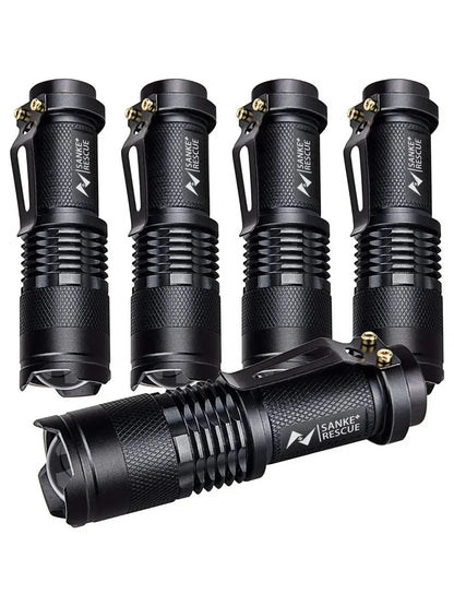 Lampe Torche Tactique Étanche 300 Lumens – LED Puissante | Zoomable | 3 Modes | Auto-Défense & Camping Ma boutique