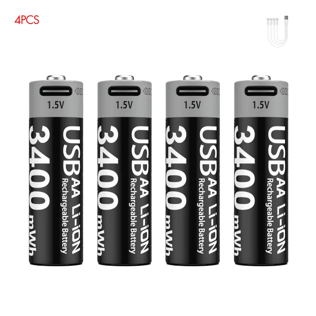 batterie rechargeable MATOV AA 1,5 V 3400mWh Ma boutique