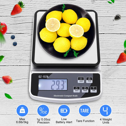Balance Électronique de Cuisine 15KG / 3KG – Rechargeable USB, Haute Précision, Étanche, Multifonction Ma boutique