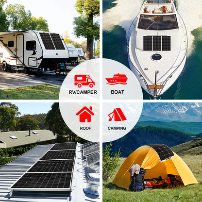 Panneau Solaire Flexible 100W 18V Monocristallin – DOKIO DFSP-100M - BLACKBEARD OUTDOOR INDUSTRIES