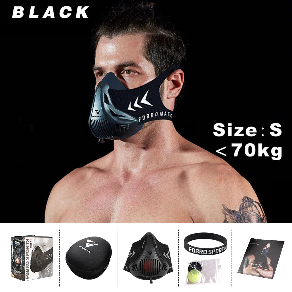 Masque d’Entraînement Sportif – Édition Élévation | Course, Fitness, Cyclisme – Style Noir 2.0 - BLACKBEARD OUTDOOR INDUSTRIES